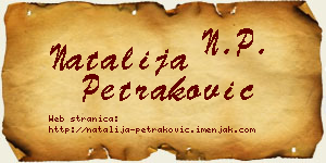 Natalija Petraković vizit kartica